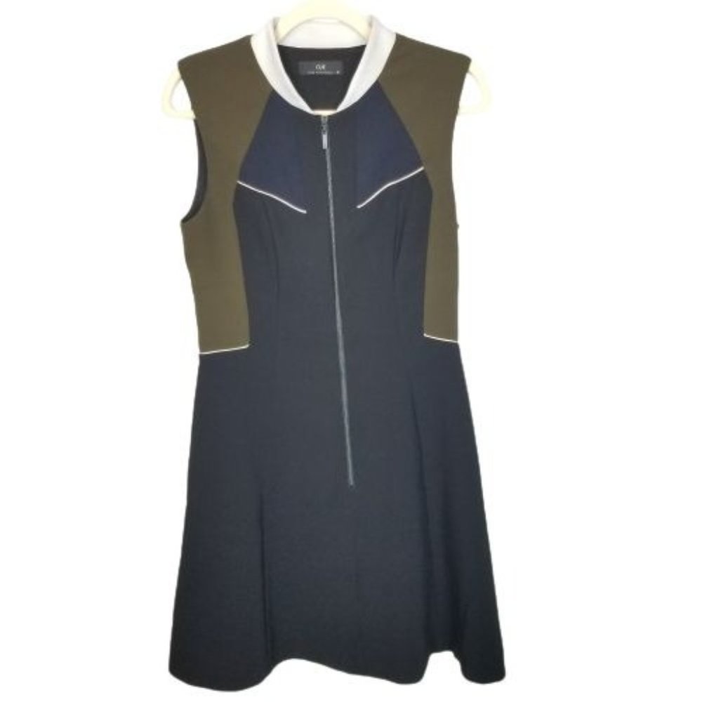 Cue Women's Size 10 Sleeveless Black Knee-Length F